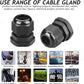 Cable Glands-PENGLIN 1-1/2" NPT Nylon Cable Connector, Strain Relief Cord Connector, IP68 Waterproof Adjustable Locknut(1-1/2 Inch (10-Pack))