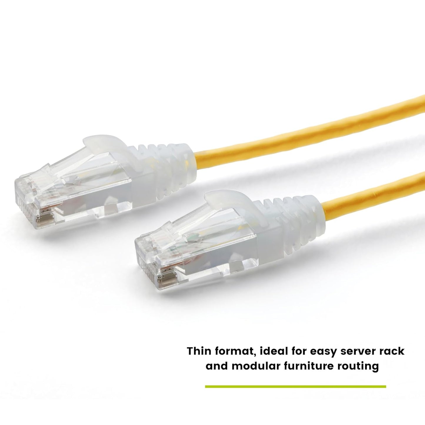 TRUECABLE Cat6 Component Rated Patch Cable, Unshielded (U/UTP), 5ft, Yellow, 28AWG Solid Copper, Snagless 10G High-Speed Ethernet Cable, PoE++ 4PPoE 100W, UL Listed, RoHS-3, 1 Pack
