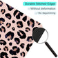 ITNRSIIET Mouse Pad with Stitched Edge Premium Textured Smooth Precise Operation Waterproof Washable Non-Slip Rubber Base Desktop Protection Mat, 10.2×8.3×0.12 inches, Leopard Black Purple