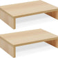 TEAMIX Wood Monitor Stand Riser - 2 Pack Adjustable Dual Monitor Riser for Laptop/PC