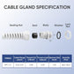 Strain Relief Cord Connector,LISTENJIALE 5Pcs NPT 1/2" Waterproof Cable Gland Flex Spiral Strain Relief Adjustable 6-12mm Cable Connector Nylon Joint with Gaskets(Grey)