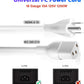 Adoreen 20 Ft Computer TV Replacement Power Cord White, Low Profile Flat Plug to 90 Degree Angled L-Shaped 18AWG 3-Prong AC Universal Power Supply Cable for Printer, PC, Monitor TV LCD, ETL+Ties