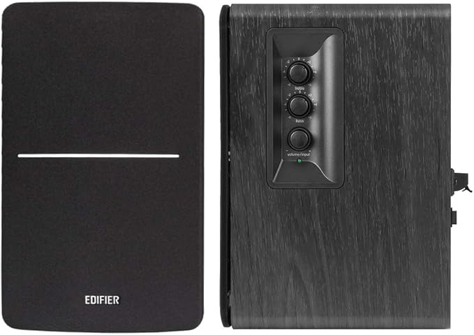 Edifier R1280DBs Active Bluetooth Bookshelf Speakers - Optical Input - 2.0 Wireless Studio Monitor Speaker - 42W RMS with Subwoofer Line Out - Black