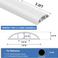 Floor Cord Cover Self Adhesive Cord Hider Floor Extension Cord Covers for Floor Power Cord Protector Cable Management Prevent Cable Trips Cable Cavity 0.51" W x 0.31" H (White, 3.3Ft)