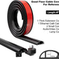 4FT Side-Open Extension Cord Covers for Wires on Floor,Silicone Power Cable Protector Cord Hider Management Strip,Hide Electric Wire on Carpet,Chord Runner Protective Safety Wiremold,Black