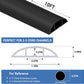 Floor Cord Cover Self Adhesive Cord Hider Floor Extension Cord Covers for Floor Power Cord Protector Cable Management Prevent Cable Trips Cable Cavity 0.47" W x 0.27" H (Black, 10Ft)