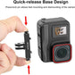 PULUZ Quick Release Base Plate Adapter Bracket for Insta360 X5 / Ace Pro/Pro 2 Cameras - Aviation Aluminum Mount (Black)