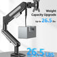 MOUNTUP Single Monitor Desk Mount for 4.4-26.5lbs, Heavy Duty Monitor Arm for 40 39 37 34 32 27inch, Full-Motion Monitors Stand, Height Adjustable Gas Spring Monitors Arm with C-Clamp＆Grommet Base