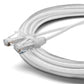 TRUECABLE Cat6 Component Rated Patch Cable, Unshielded (U/UTP), 25ft, White, 28AWG Solid Copper, Snagless 10G High-Speed Ethernet Cable, PoE++ 4PPoE 100W, UL Listed, RoHS-3, 1 Pack