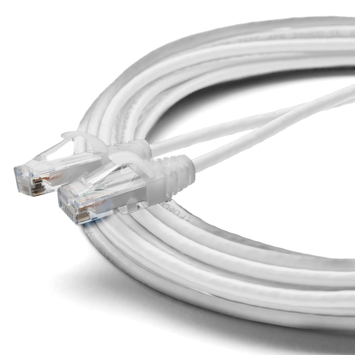 TRUECABLE Cat6 Component Rated Patch Cable, Unshielded (U/UTP), 25ft, White, 28AWG Solid Copper, Snagless 10G High-Speed Ethernet Cable, PoE++ 4PPoE 100W, UL Listed, RoHS-3, 1 Pack