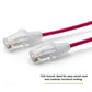 TRUECABLE Cat6 Component Rated Patch Cable, Unshielded (U/UTP), 7ft, Red, 28AWG Solid Copper, Snagless 10G High-Speed Ethernet Cable, PoE++ 4PPoE 100W, UL Listed, RoHS-3, 5 Pack