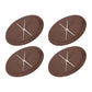 PATIKIL Desk Grommet 3-3/16", 4 Pcs Round Cable Grommet Cord Hole Cover with Adhesive Tape Flexible Table Wire Organizer for Office Home Table Countertop, Deep Brown