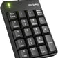 MOFII Wired Number Pad Numeric Keypad Silent 19 Keys USB Numpad, Portable Financial Accounting Keyboard 10 Key for Laptop/Computer/PC/Notebook/Surface Pro - Black