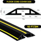 Pangda 10 FT Floor Cable Cover Heavy Duty Cord Cover Protector Power Cable Protector Soft Extension, Organize and Protect Wire on Floor for Home Office or Outdoor Settings (Black, Yellow)