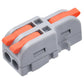 20Pcs Lever Wire Connectors, 1 in 2 Out DIY Mini Splicing Compact Splitter Docking Terminal Block Electrical Connectors, 24-12 AWG