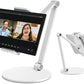 Surface Pro Stand, iPad Pro 12.9 Holder, Multi-Angle Adjustable Tablet Stand Holder for 4.7''- 13'' Screen Microsoft Surface Pro Series, iPad Pro 11/12.9, iPad, mini, Air and More (White)