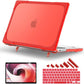 Batianda Compatible with New MacBook Pro 16 inch Case 2024 M4 Chip 2023 2021 Release with M3 M2 Pro Max, Heavy Duty Protective Plastic Hard Shell with Fold Kickstand & Keyboard Cover Protector, Red