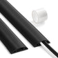 8.5ft Black Cord Protector, Soft Floor Wire Covers - Channel: 0.6"W x 0.32"H