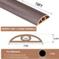 Floor Cord Cover Self Adhesive Cord Hider Floor Extension Cord Covers for Floor Power Cord Protector Cable Management Prevent Cable Trips Cable Cavity 0.32" W x 0.32" H (Brown Walnut Wood, 10Ft)
