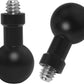 2PCS 17mm Ball Head to 1/4 Stainless Steel Short Screw Connection Rod Car Mobile Phone Navigation Mount Motorcycle Rearview Mirror Accessories Camera Camera Connection Accessories