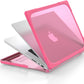 Batianda Compatible with New MacBook Pro 16 inch Case 2024 M4 Chip 2023 2021 Release with M3 M2 Pro Max, Heavy Duty Protective Plastic Hard Shell with Fold Kickstand & Keyboard Cover Protector, Rose