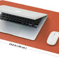 Cork Desk Mat - Small Dual-Sided Desk Pad for Office and Home - Desk Organization and Accessories - Ideal for Large Mouse Pad and Small Desk Mats on Top of Desks(Orange,23.6"x 13.8")