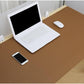 KINGFOM Desk Pad Office Desktop Protecter, PU Leather Desk Mat Blotters Organizer with Comfortable Writing Surface (47.2" x 23.6", Brown)