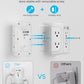 Surge Protector Outlet Extender, VINTAR 6 Outlet Splitter with 3 USB Charging Ports (2 USB C Ports), 900J Multi Plug Outlet Power Strip, 3-Sided USB Wall Charger for Home Office Dorm Room Essentials