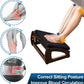 StrongTek Wood Ergonomic Footrest - 4-Angle Adjustable Foot Stool for Desk, Office Footrest, Anti-Slip Foot Stand for Under Desk, Enhances Posture, Promotes Blood Circulation, Easy Assembly (Espresso)