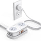ORICO 20W USB-C PD Travel Power Strip, 4 AC Outlets 3 USB Ports (Fast Charging), 4FT Flat Plug Extension Cord, Cruise Approved, Compact for Business Travel/Dorm -AP3