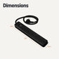 Amazon Basics Rectangle 6-Outlet, 600 Joule Surge Protector Power Strip, 2ft, Black, Small, 2-Pack