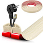 Floor Cord Cover Self Adhesive Cord Hider,10FT Cable Management, Extension Strip Protector for Wires, Prevent Cable Trips for Offices, Gyms, Exhibitions Cavity:0.51"(W) x 0.3"(H) Yellow Wood