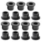 15 pcs 9/16" Drill Hole，3/8" ID Black Silicone Top hat Rubber Grommets for Wiring，Automotive，Firewall，Hole Plug，Desk，Screw，Water and Gas Pipe，Drain，House Siding，Cable Bushing，Glass，Wire Plug