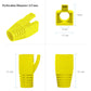 100Pack RJ45 Boot Cover, Cat5 Cat6 Cat6A Ethernet Network Cable Strain Relief Boot, Fits Overall Jacket Diameter 5.5-6.5MM Ethernet Cable (Hole Diameter: 6.5mm, Yellow)