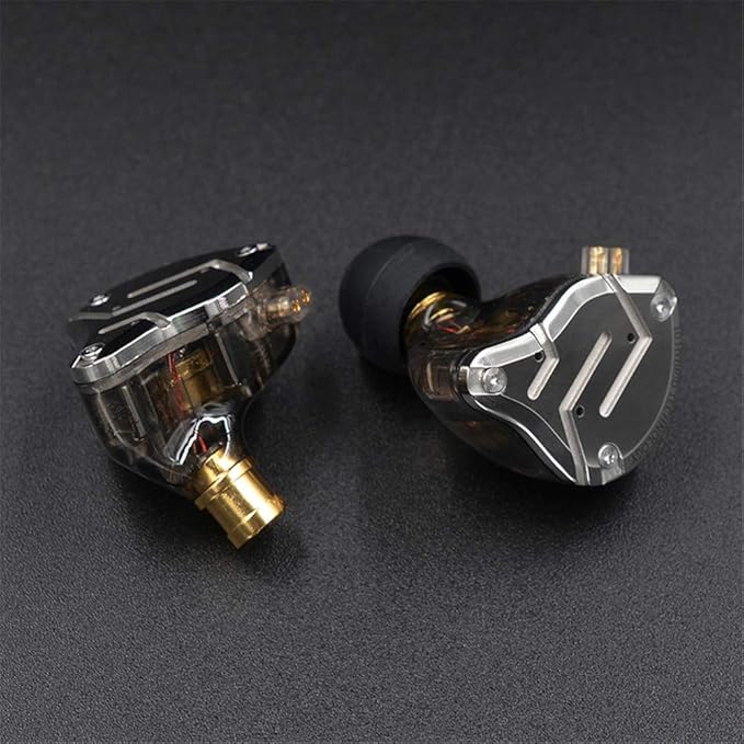 KZ ZS10 PRO in Ear Monitor Headphones, 4BA+1DD 5 Hybrid Driver Gaming Earbuds Wired Earphones, HiFi Clarity Sound Immersive Bass IEMs for Gaming Musician Singer Audiophile (Black Without Microphone)