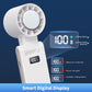 OTPEIR Portable Handheld Turbo Fan with Cooling Tech, Digital Display, 100-Speed Control, Rechargeable 4-in-1 Personal Fan for Travel, Outdoor, Office (White)