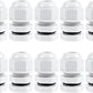 XHF 10 Pcs 1/4" IP68 Strain Relief Nylon Cord Grip NPT Cable Glands Adjustable UL Listed and RoHS Compliant (Grey)