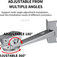 ZT-NET Security Camera Corner Pole Mounting Bracket Stainless Steel Mount with Extension Arm for Surveillance Systems Compatible with CCTV IP Cameras Indoor and Outdoor (Not Included Camera