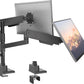 monTEK Dual Monitor Mount Tall Monitor arms for 2 Monitors for 17 to 35 Inch Curved Screen Holds 35 Lbs Adjustable Heavy Duty Monitor Desk Mount Cable Management, VESA 75/100mm, MA1007PBK-D