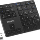 MOFII Bluetooth Number Pad for Laptop - Black Wireless Numeric Keypad 35 Keys USB-C Rechargeable Numpad, Accounting Portable Financial Data 10 Key for Laptop/PC/Desktop/Notebook/Surface Pro