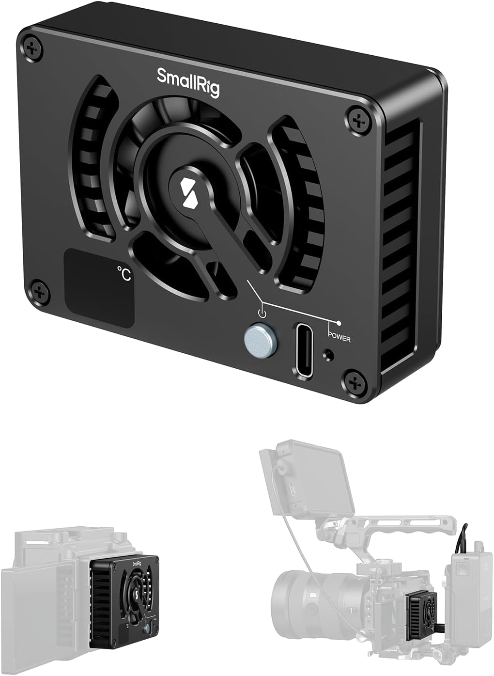 SmallRig Camera External Cooling System for Sony/for Canon/for FUJIFILM, Snap-On Cooling Fan with TEC Cooling Module for Sony ZV-E1/A7 IV/A6700/FX3, for Canon R5/R6, for FUJIFILM X-T4/X-S10