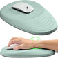 Hokafenle Ergonomic Mouse Pad Wrist Support, Terraced Slope Carpal Tunnel Wrist Pad for Mouse with Unibody Memory Foam, Wrist Rest Pain Relief Mousepad (Light Cyan, 11.8x7.9 in)