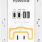 20W PD Fast Charging Wall Outlet with USB Ports (2C2A), Electrical Outlet Extender with Night Light, Surge Protector, Wall Plug Adapter for Multiple Devices, Wall Socket Expander