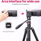 Video Fluid Head for Camera Tripod - ULANZI U-190 Mini Pan Tilt Head Small Panoramic Ball Head with Arca Swiss Quick Release Plate Lightweight Filming Equipment for Compact Camera Load up to 6.6lb/3kg
