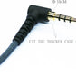 200cm(6ft) Right Angle 4 Pole 3.5mm 1/8 inch Male to 4 Pole 3.5mm 1/8 inch Female Stereo Audio Headphone Earphone Extension Cable Adapter Cord Tangle-Free Braided Wire