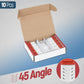 Everest 45° Angled RJ45 Cat6 Keystone Jacks 10-Pack in Orange - Slim Profile Female RJ45 Connectors - Cat 6 Keystone Jack - Compatible with 45° Angled Speed Termination Tool - 45Term (B0BL3GS7ZY)