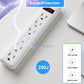 6-Outlet Surge Protector – 250 Joules, 2ft Cord, 15A/125V, 1875W Max – Right Angle Plug, Black – Home, Office, & Electronics Protection