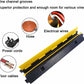 Rubber Cable Ramp Cord Cover Cable Protector Ramps Wire Hose Protective 1 Channel 22000Lbs Load Capacity Traffic Speed Bump for Asphalt Concrete Gravel Driveway Indoor Outdoor, 2 Pack