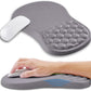 Ergonomic Mouse Pad Wrist Support with Memory Foam Massage Bulge, Carpal Tunnel Pain Relief Mousepad Wrist Rest for Mouse(12x8 inch, Silver Gray Light Purple)