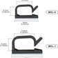 XHF 3/4” Adhesive Cable Wire Clips Black 60pcs, Cable Staples Outdoor Cable Management Wire Organizer Cord Holder for Under Desk, Car, Wall, TV PC Ethernet Cable